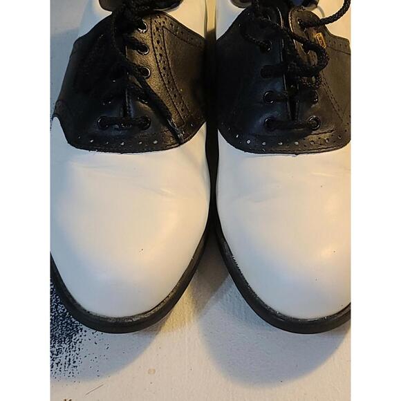 Foot Joy Soft-joy 2 Contour Fit Black White Golf Shoes 8 Men’s 53892 EUC - Picture 3 of 9